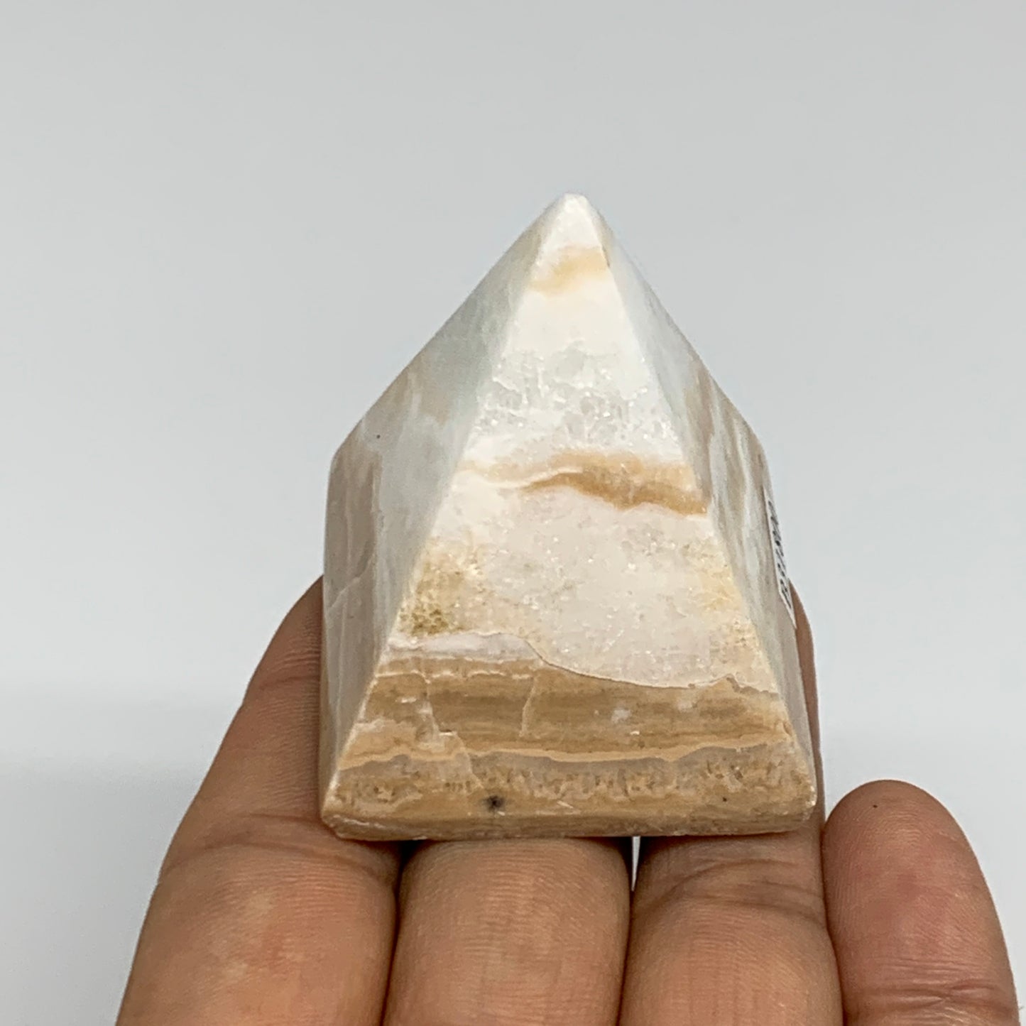 94.6g, 1.9"x1.7"x1.6", Caribbean Calcite Pyramid Gemstone, Crystal, B31800