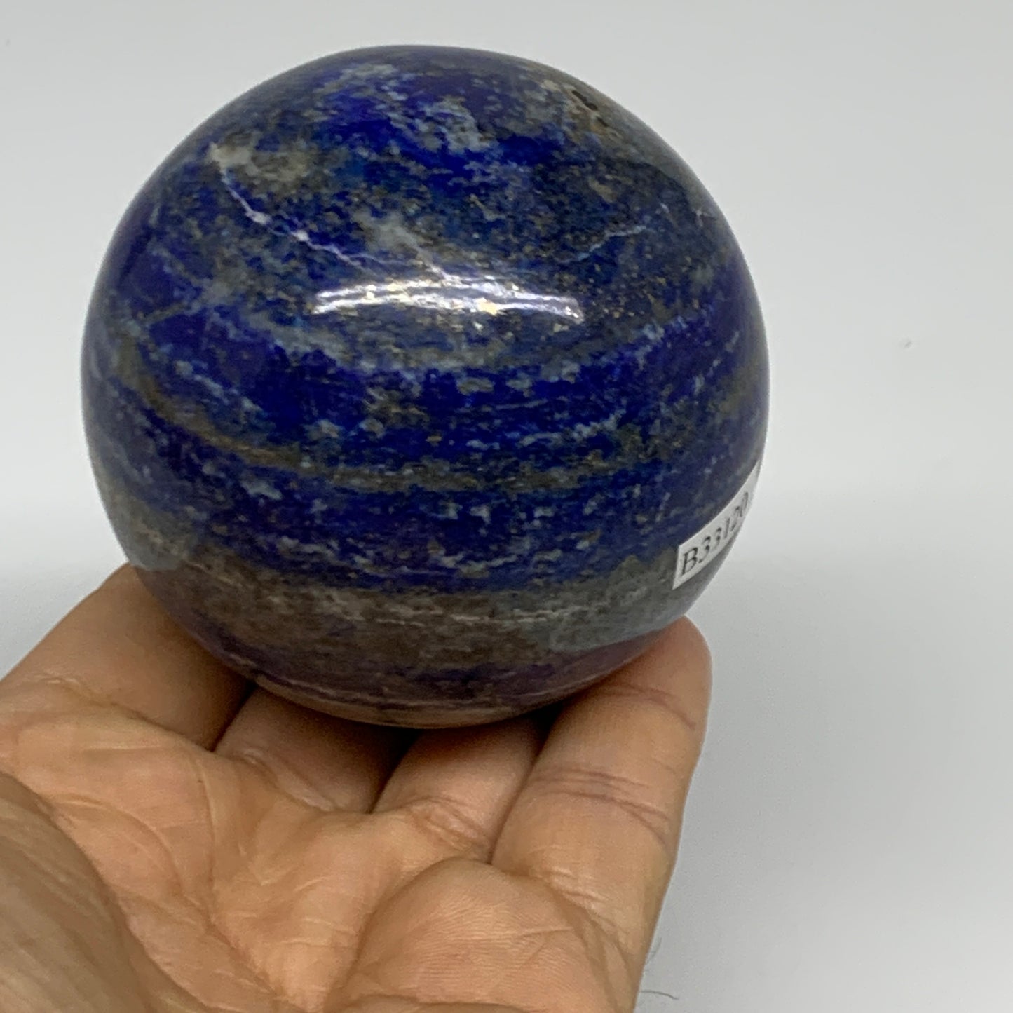 1.1 lbs,2.7"(68mm), Lapis Lazuli Sphere Ball Gemstone @Afghanistan, B33120