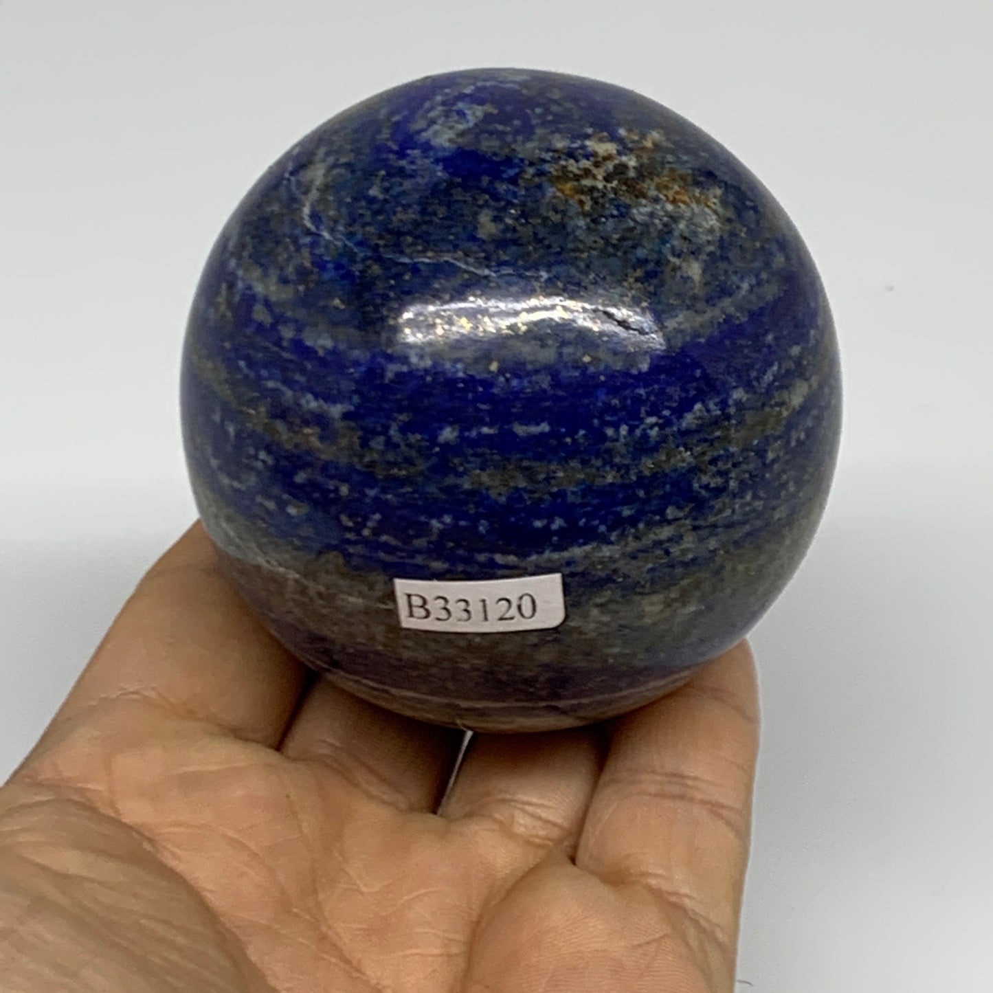 1.1 lbs,2.7"(68mm), Lapis Lazuli Sphere Ball Gemstone @Afghanistan, B33120