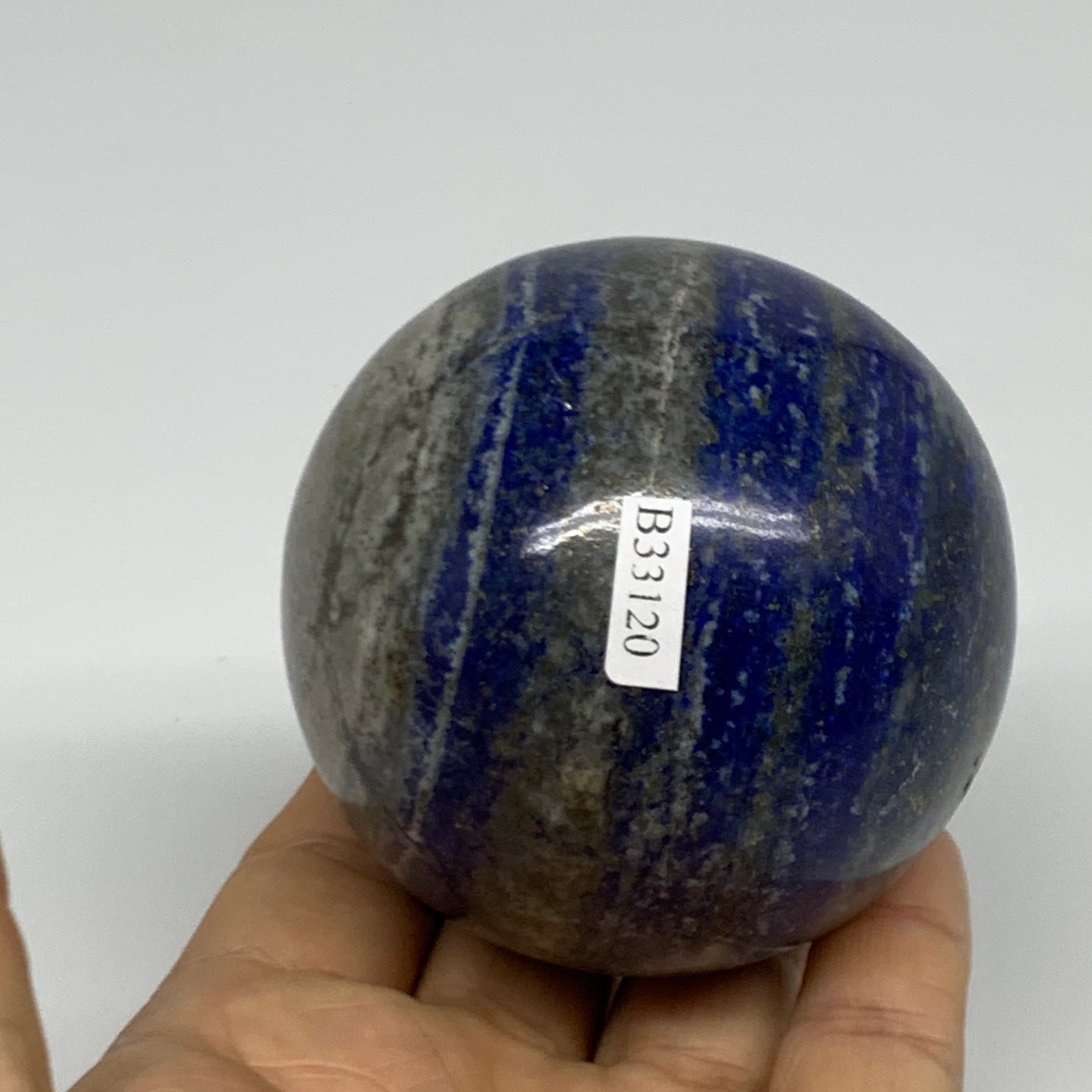 1.1 lbs,2.7"(68mm), Lapis Lazuli Sphere Ball Gemstone @Afghanistan, B33120