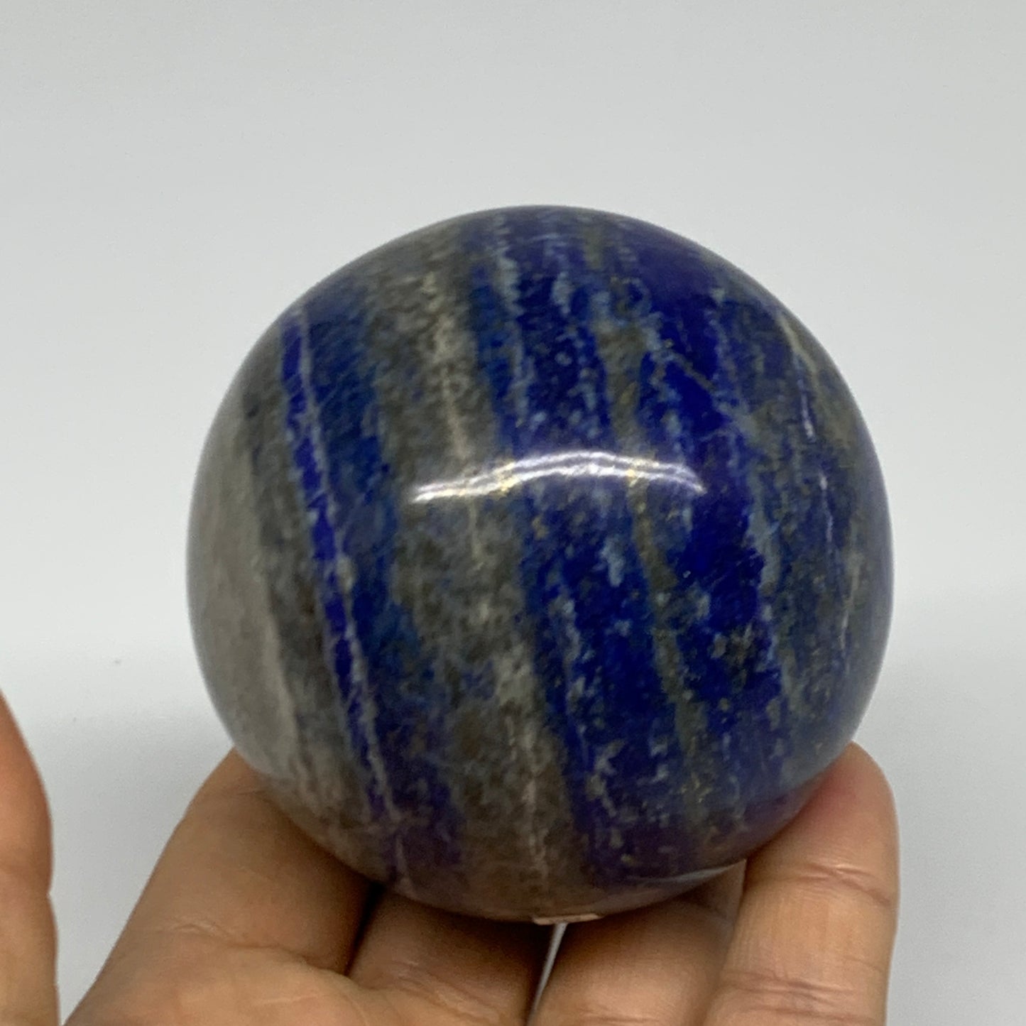 1.1 lbs,2.7"(68mm), Lapis Lazuli Sphere Ball Gemstone @Afghanistan, B33120