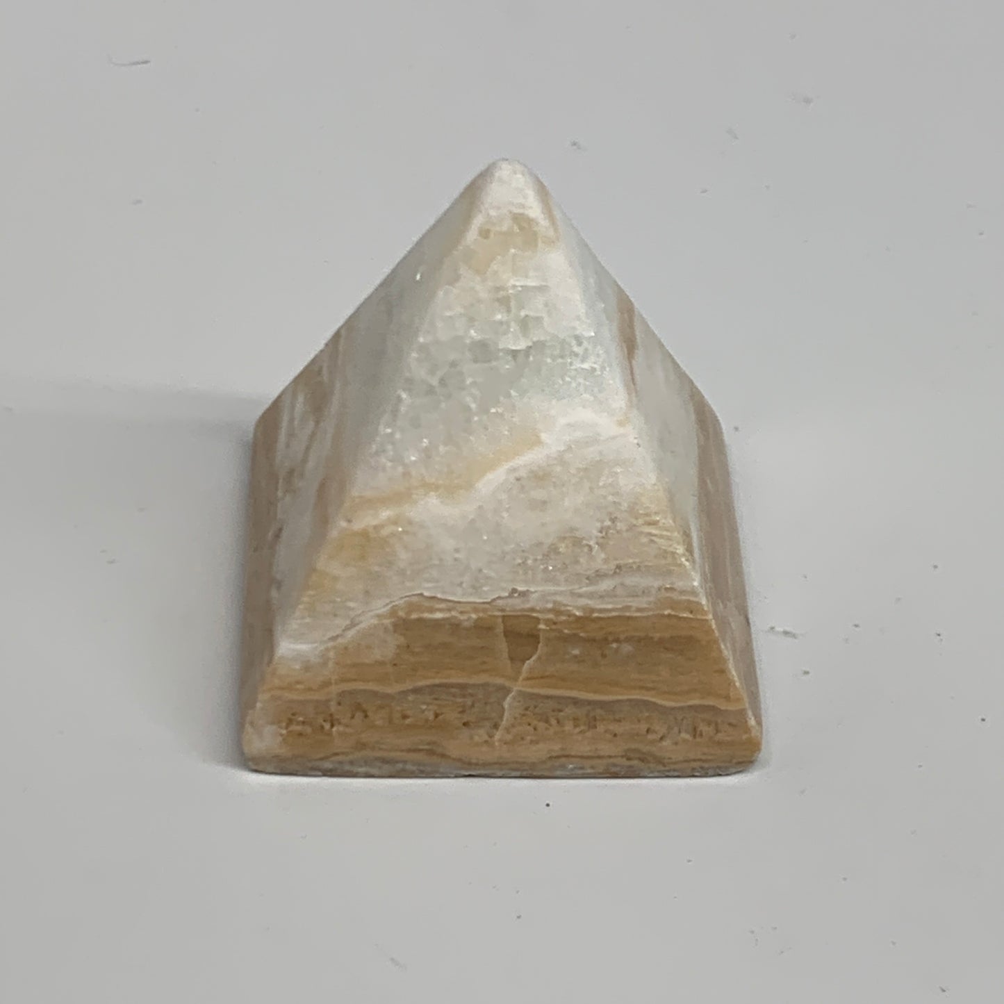 94.6g, 1.9"x1.7"x1.6", Caribbean Calcite Pyramid Gemstone, Crystal, B31800