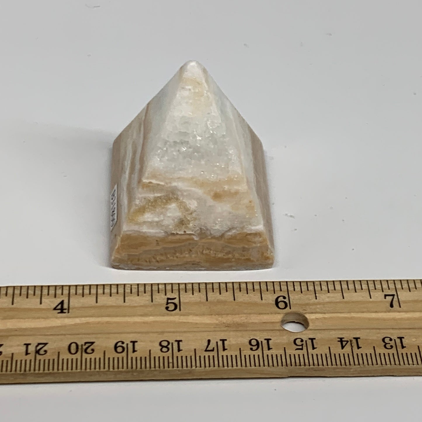 94.6g, 1.9"x1.7"x1.6", Caribbean Calcite Pyramid Gemstone, Crystal, B31800