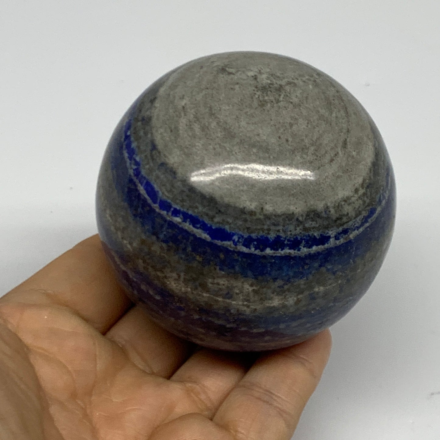 1.1 lbs,2.7"(68mm), Lapis Lazuli Sphere Ball Gemstone @Afghanistan, B33120