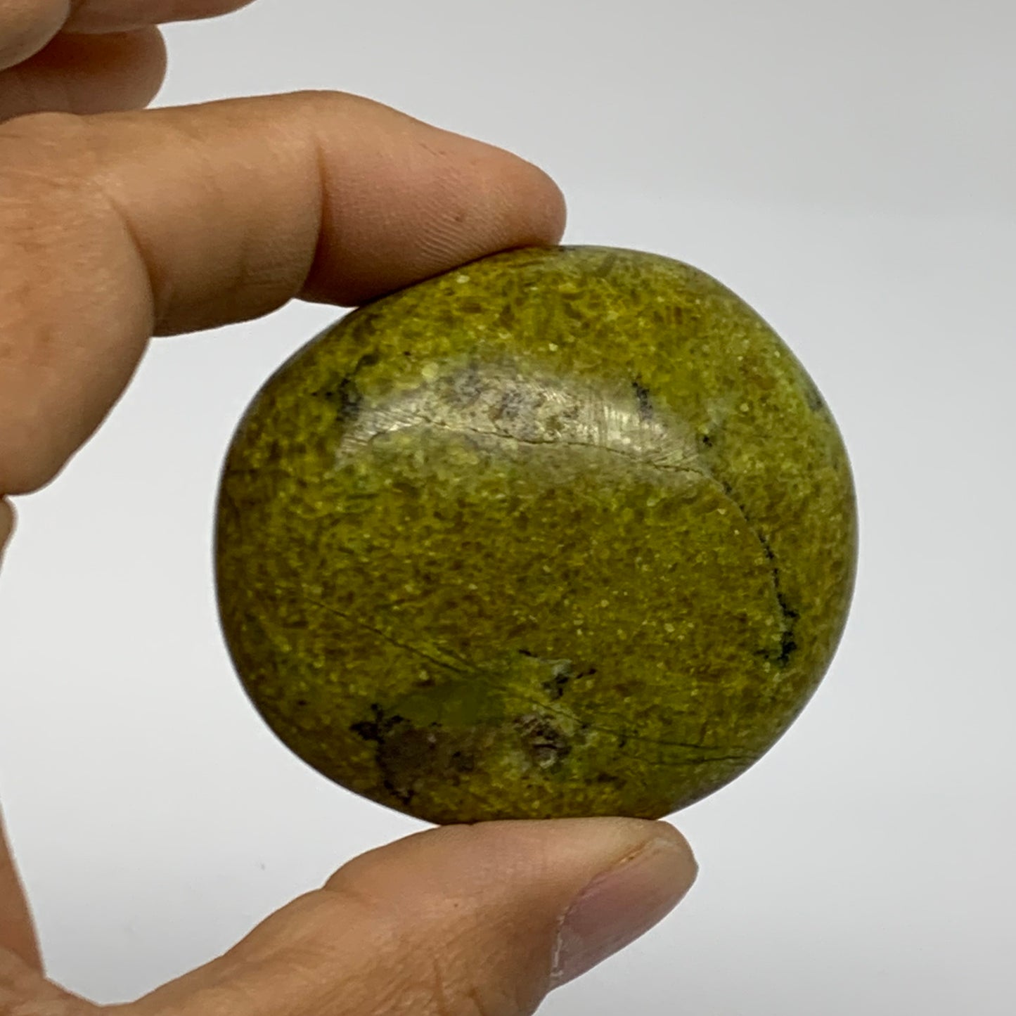 222.2g, 2"-2.2", 3pcs, Green Opal Crystal PalmStone Polished Reiki, B38323