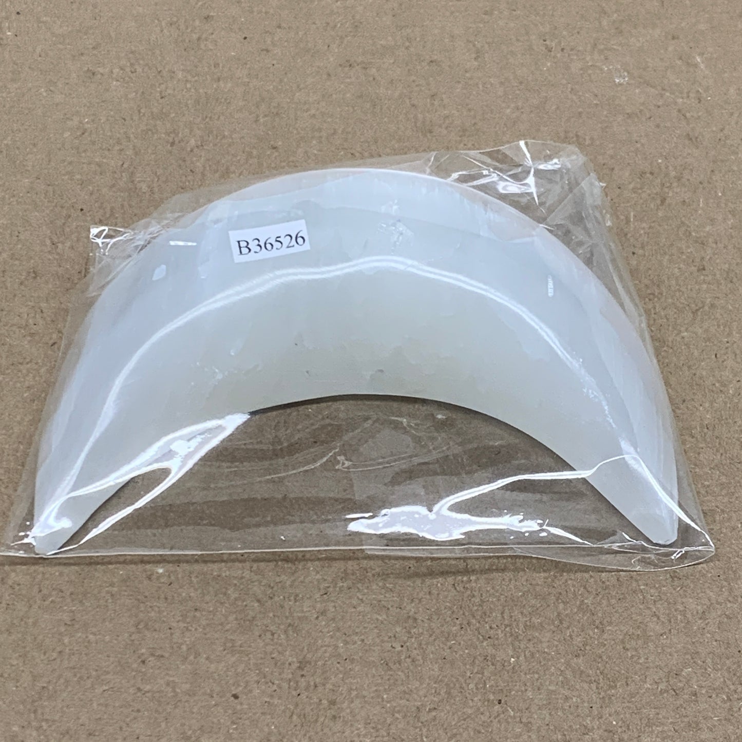 204g, 4.4"x2.2"x0.9", Selenite Crescent Moon Crystal (Satin Spar), B36526