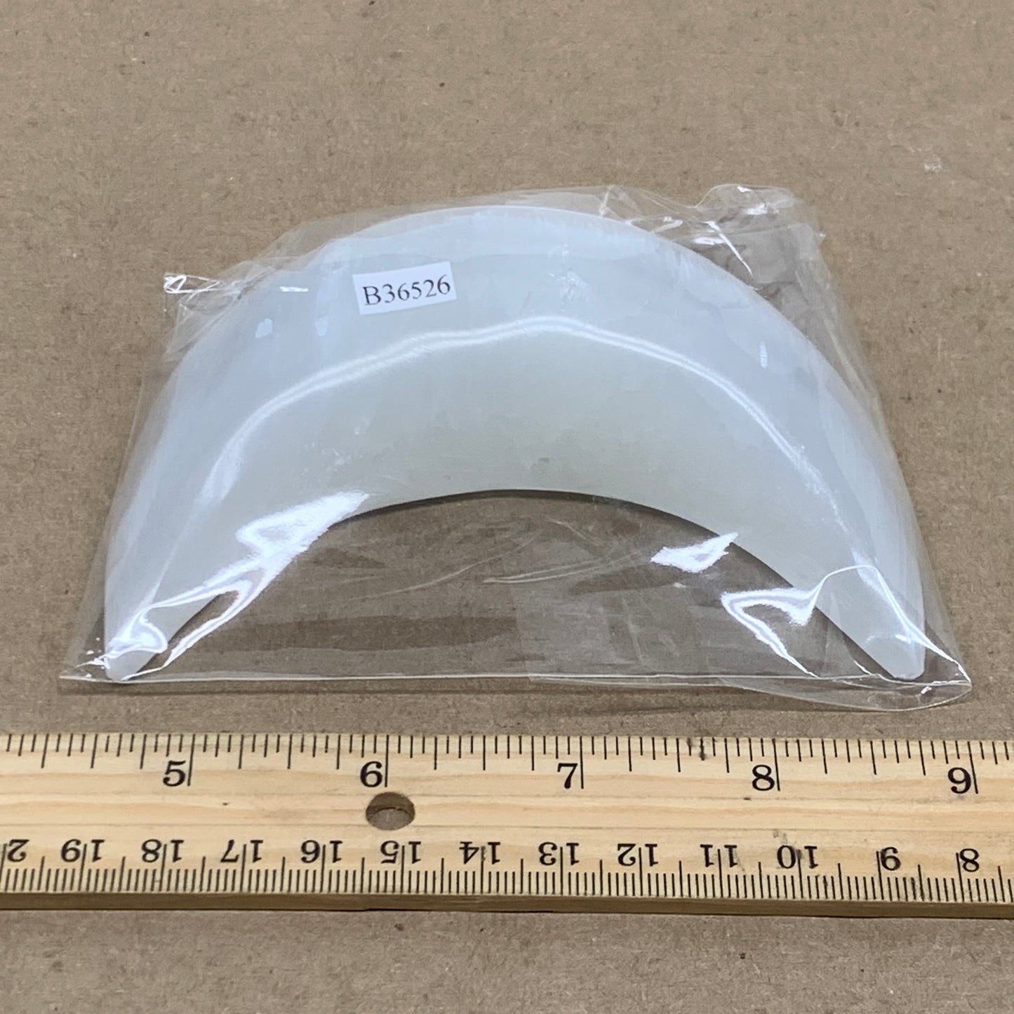 204g, 4.4"x2.2"x0.9", Selenite Crescent Moon Crystal (Satin Spar), B36526