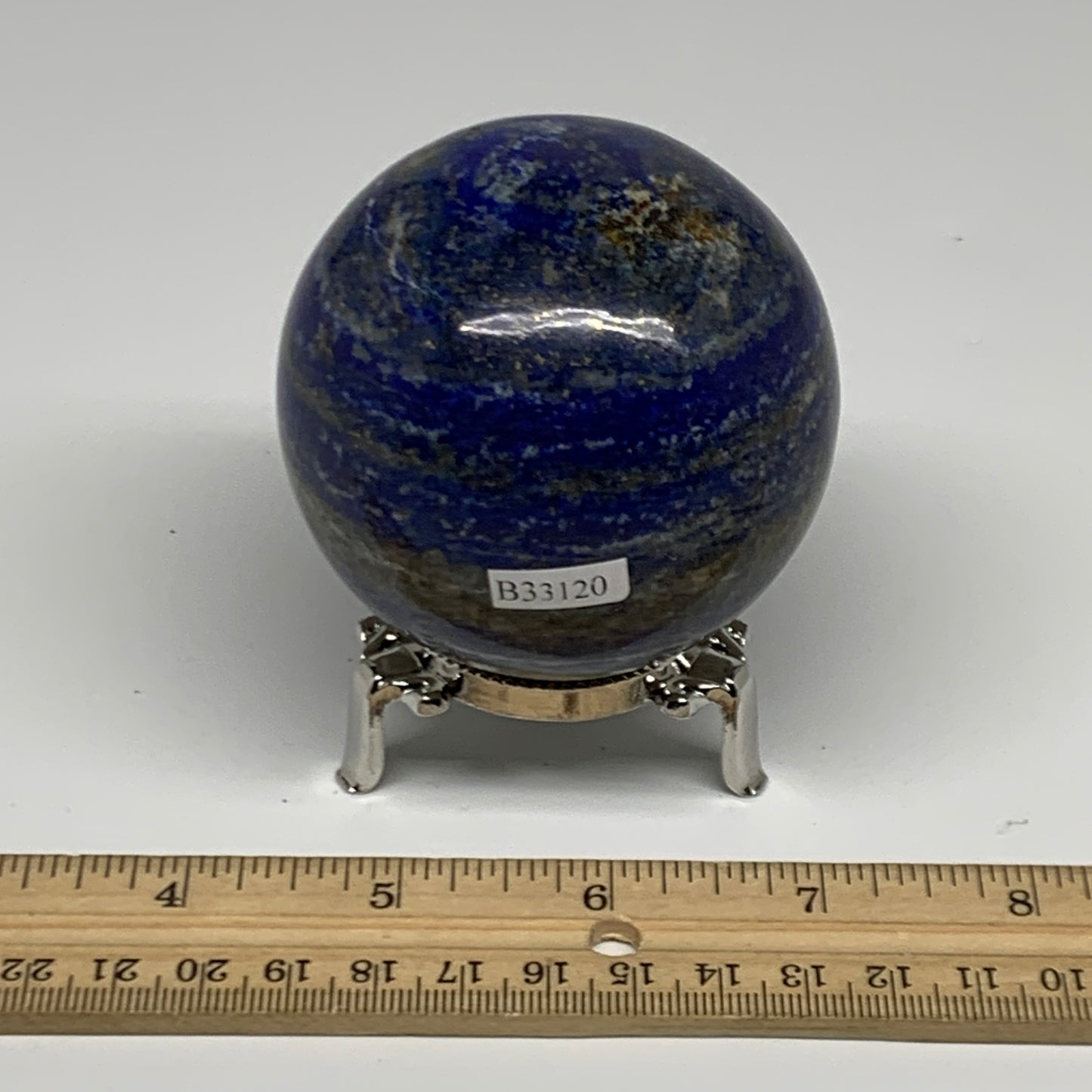 1.1 lbs,2.7"(68mm), Lapis Lazuli Sphere Ball Gemstone @Afghanistan, B33120