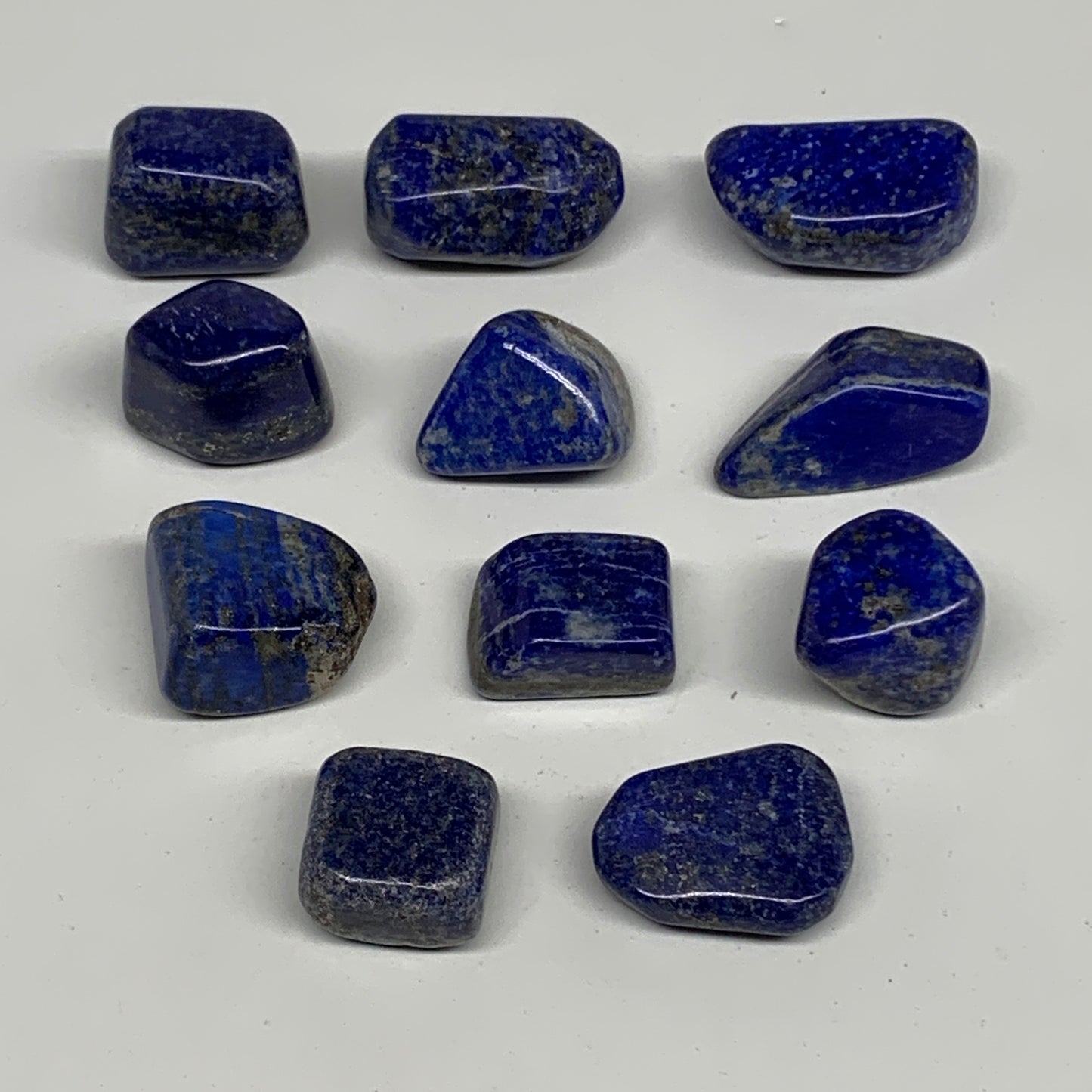 129.9g,0.6"-1.2", 11pcs, Natural Lapis Lazuli Tumbled Stone @Afghanistan, B30265