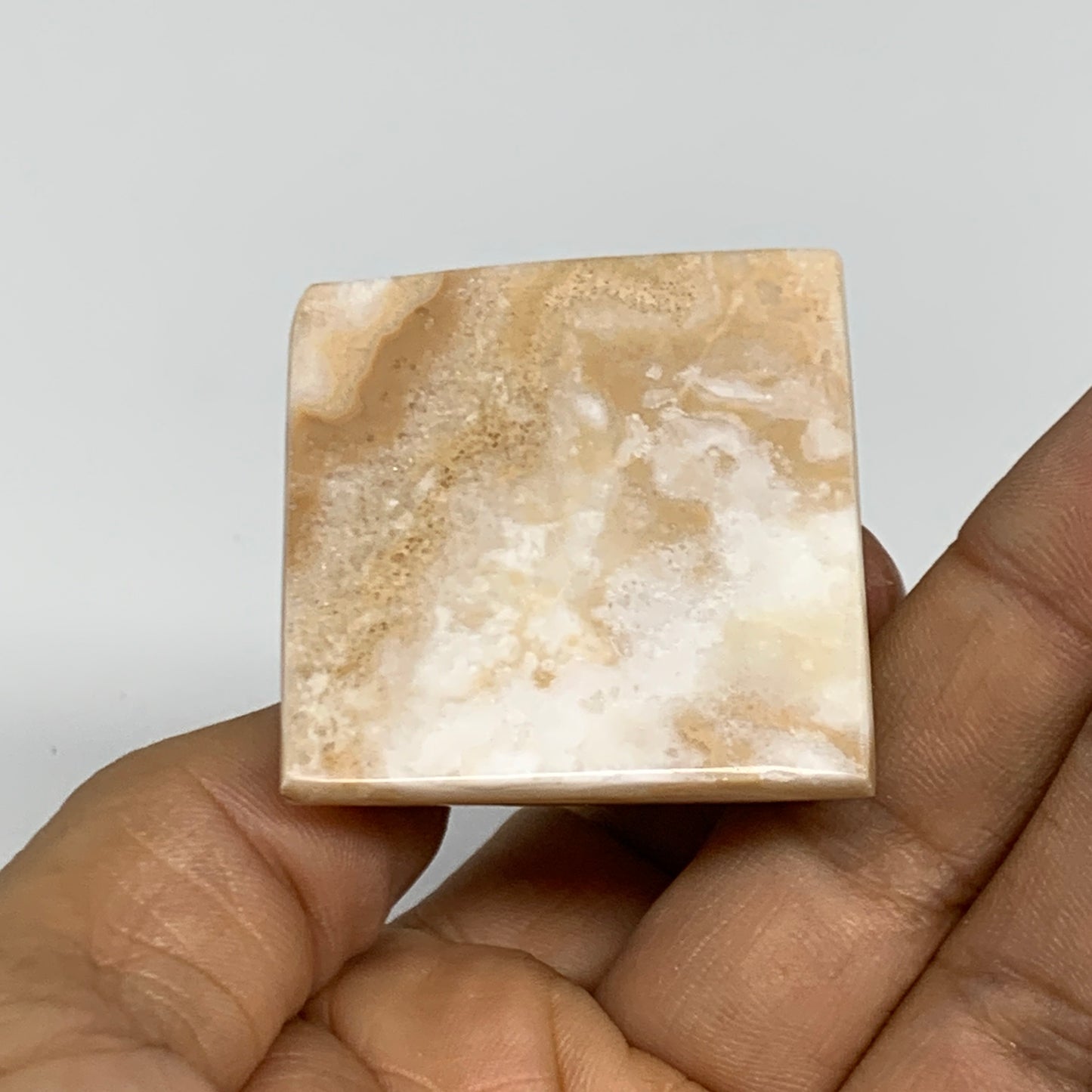 71.9g, 1.6"x1.6"x1.5", Caribbean Calcite Pyramid Gemstone, Crystal, B31802