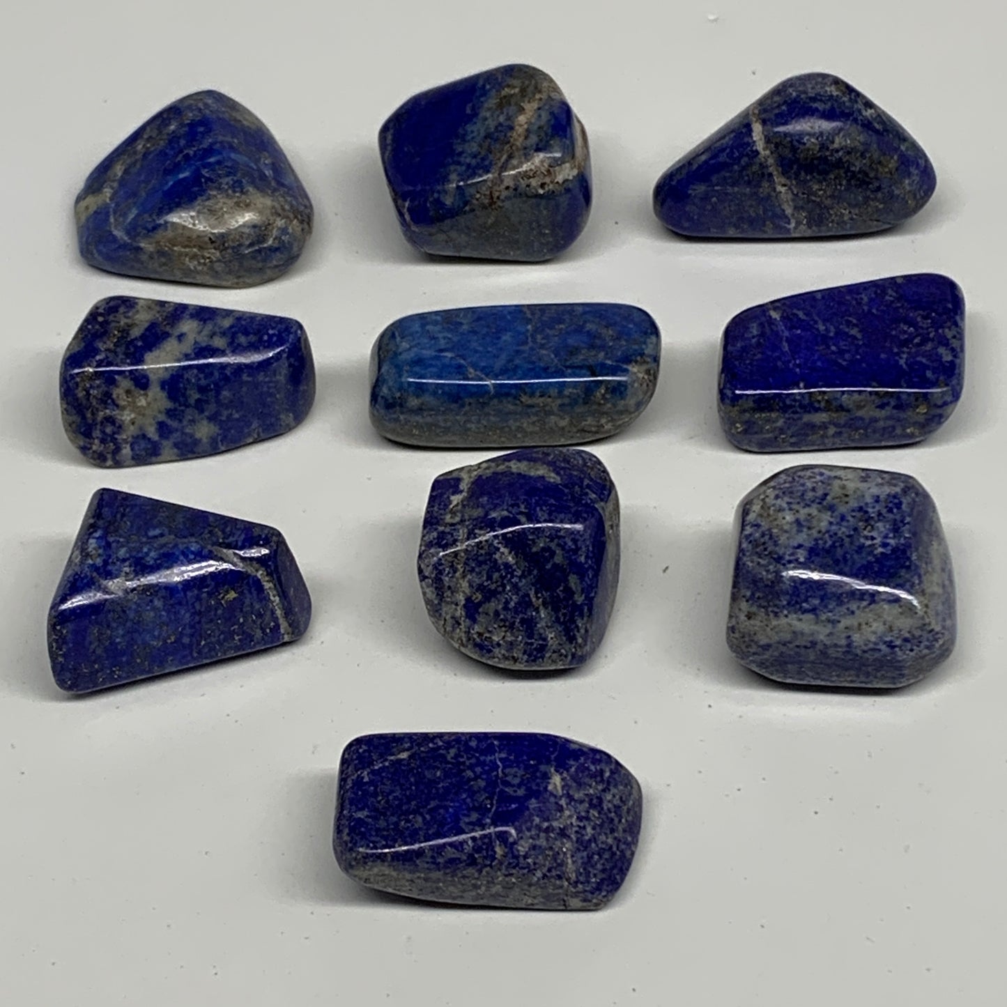 148.9g,0.8"-1.3", 10pcs, Natural Lapis Lazuli Tumbled Stone @Afghanistan, B30266