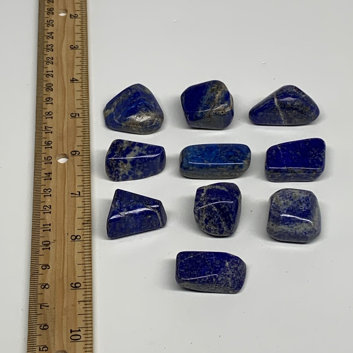 148.9g,0.8"-1.3", 10pcs, Natural Lapis Lazuli Tumbled Stone @Afghanistan, B30266