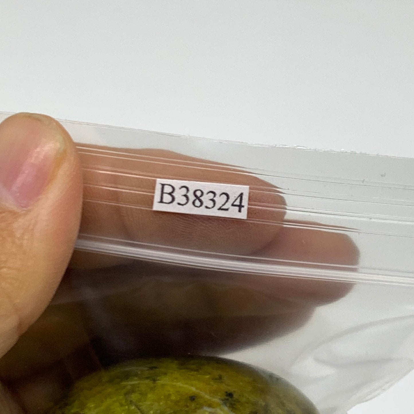 209.9g, 2"-2.1", 3pcs, Green Opal Crystal PalmStone Polished Reiki, B38324