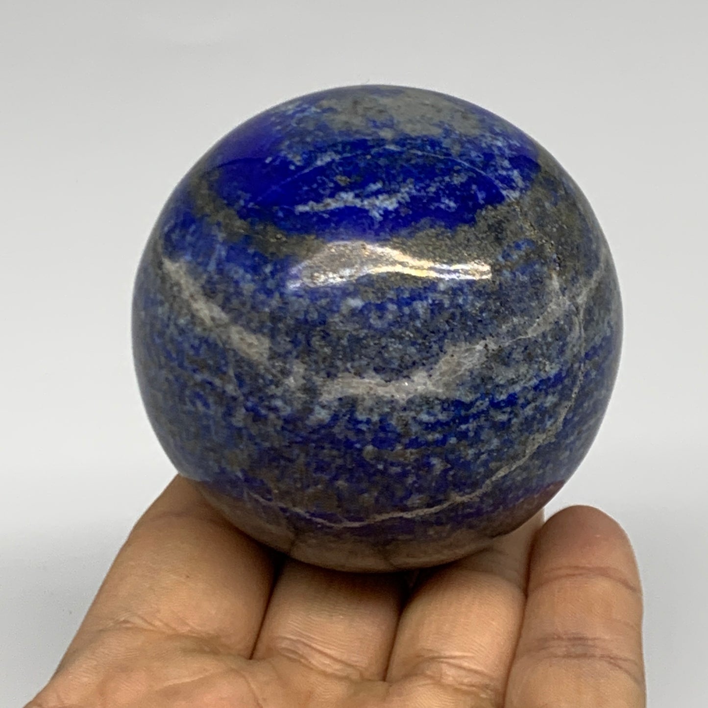 0.84 lbs,2.4"(61mm), Lapis Lazuli Sphere Ball Gemstone @Afghanistan, B33122