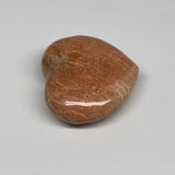 0.58 lbs, 2.9"x3.1"x1.3", Pink Peach Moonstone Heart Crystal Polished, B30998
