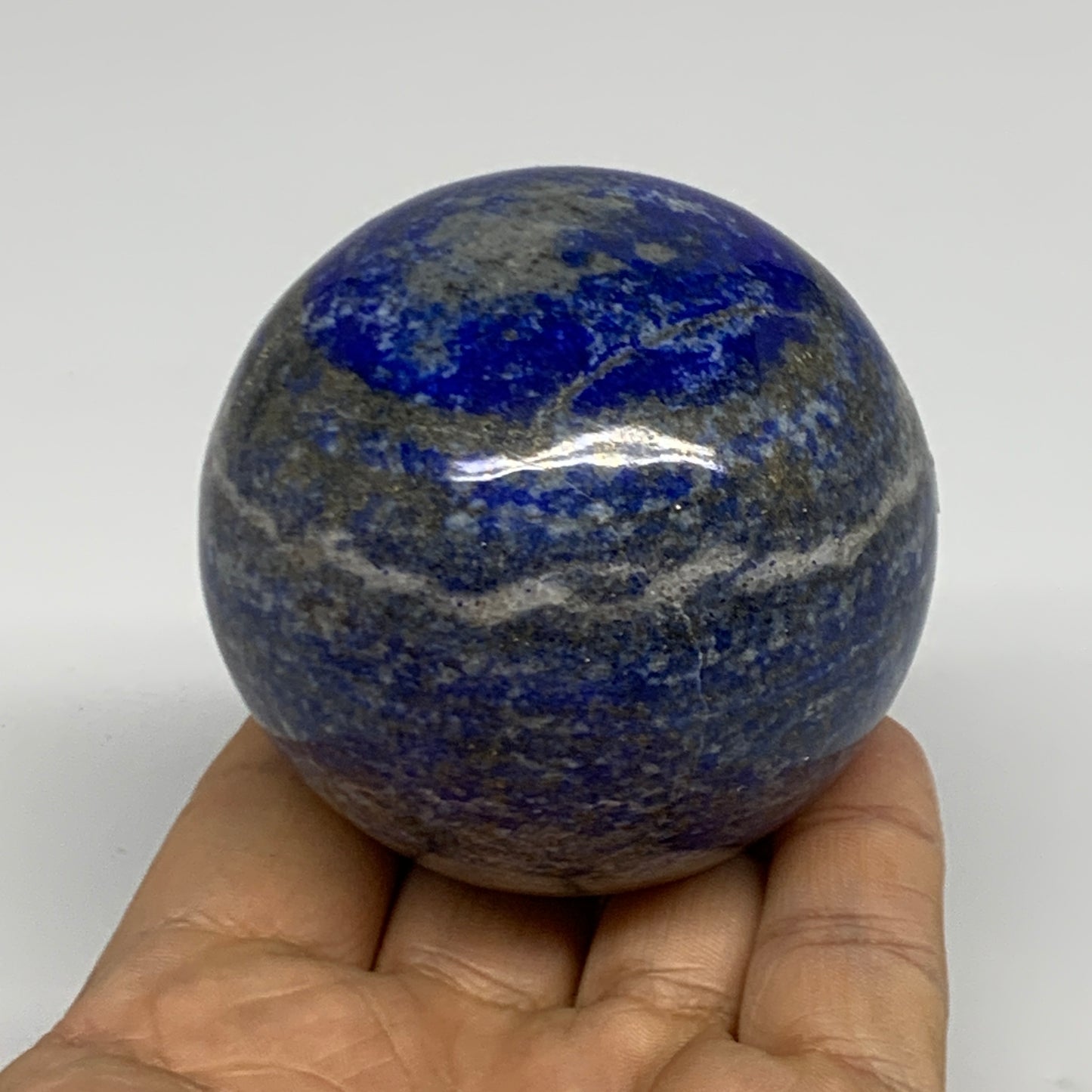 0.84 lbs,2.4"(61mm), Lapis Lazuli Sphere Ball Gemstone @Afghanistan, B33122