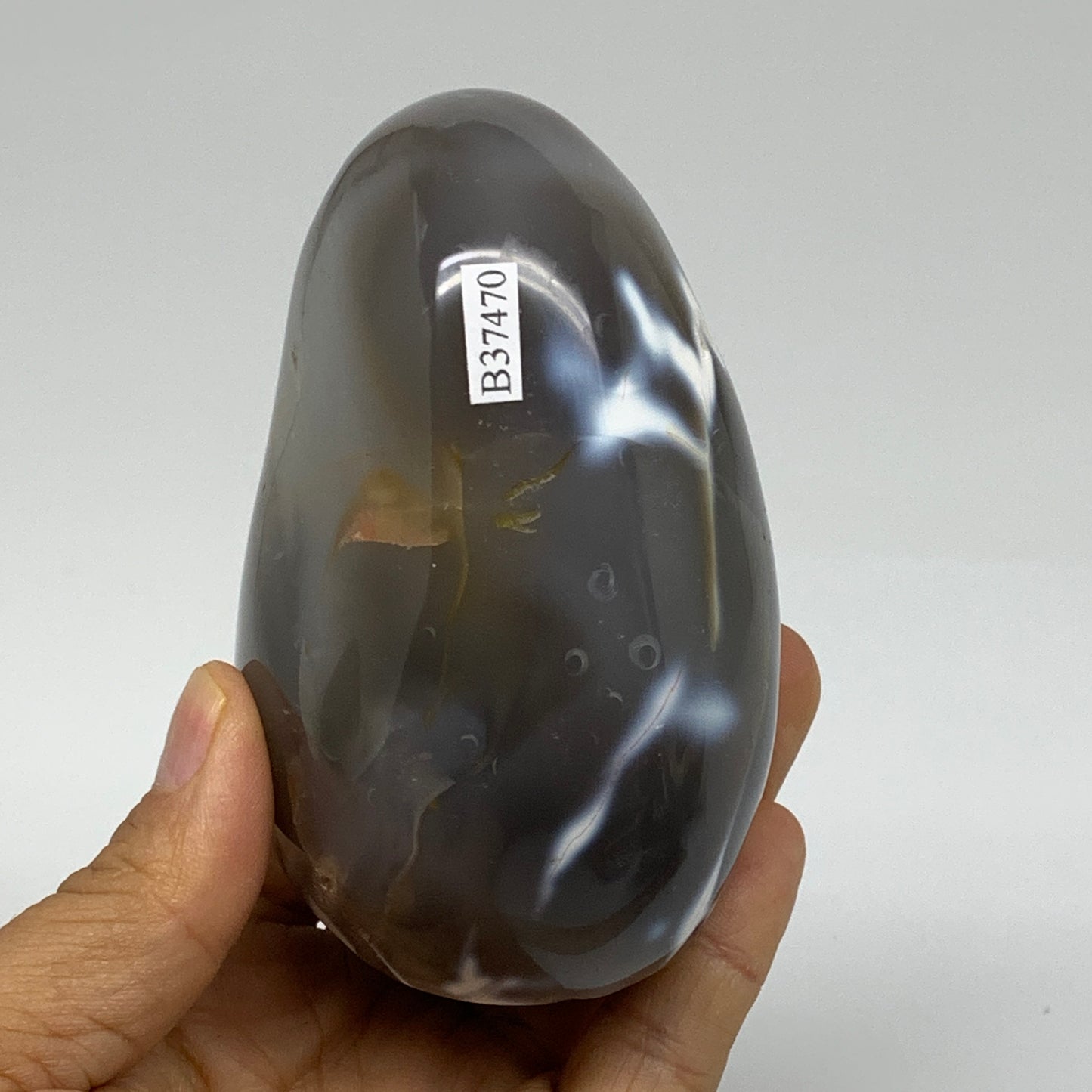 1.16 lbs, 3.7"x2.6"x2.3" Orca Agate Freeform Reiki Energy Crystal Reiki, B37470