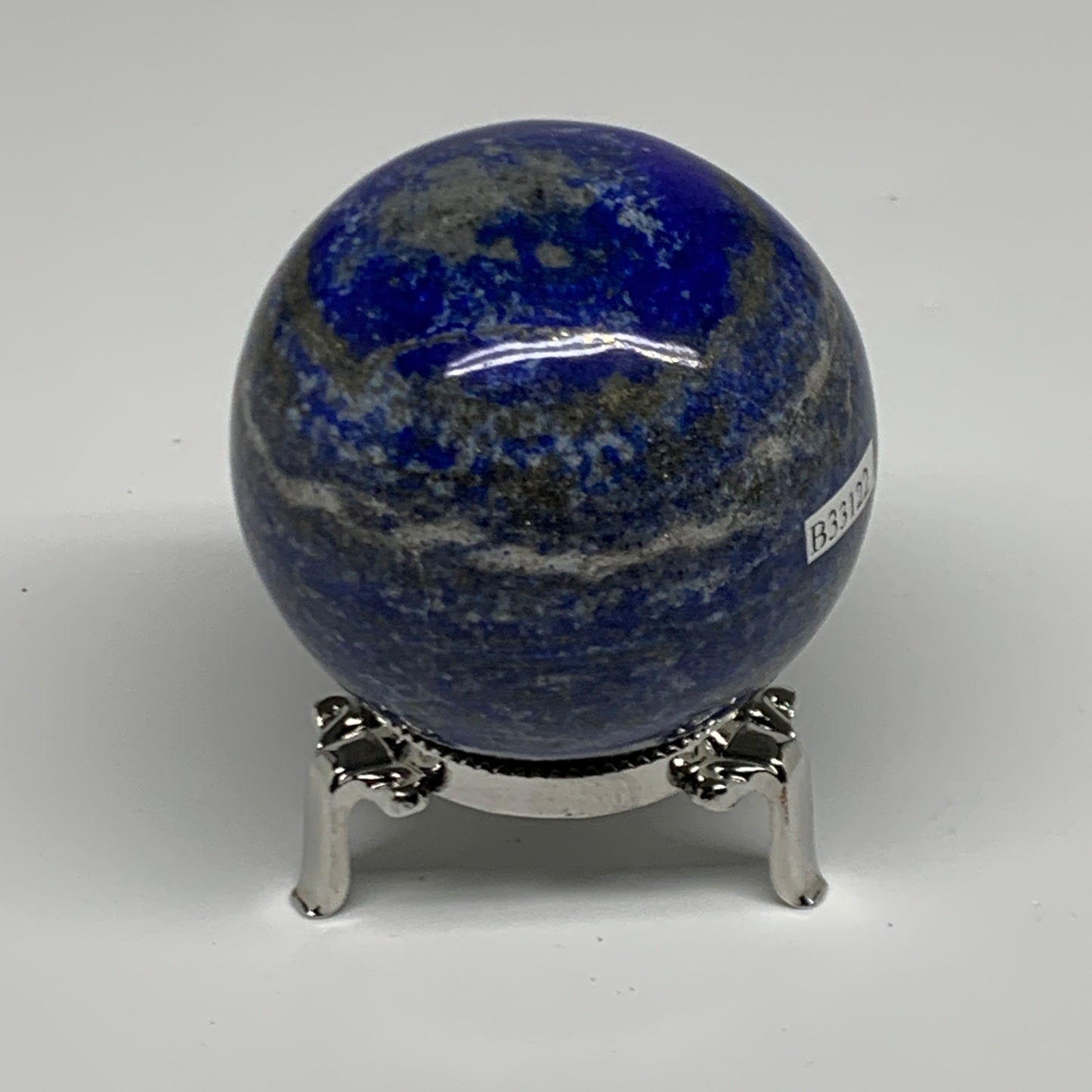 0.84 lbs,2.4"(61mm), Lapis Lazuli Sphere Ball Gemstone @Afghanistan, B33122