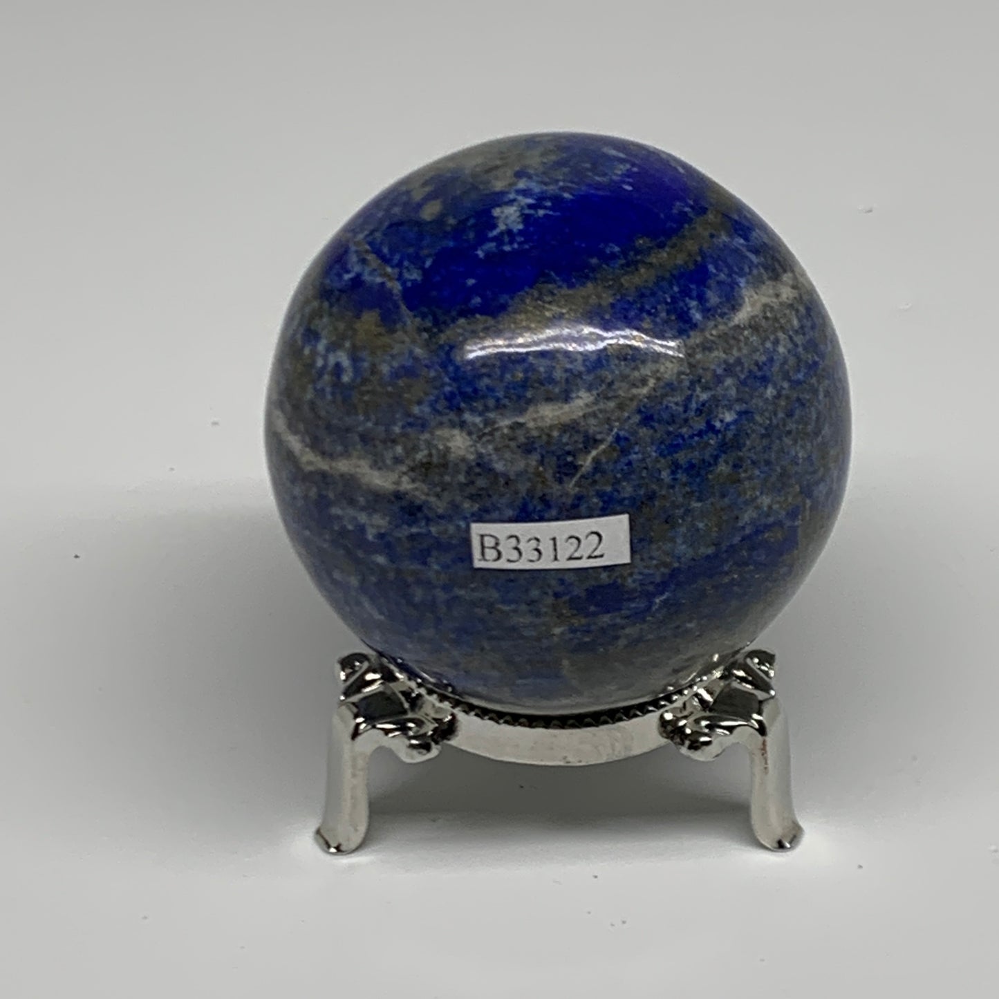 0.84 lbs,2.4"(61mm), Lapis Lazuli Sphere Ball Gemstone @Afghanistan, B33122