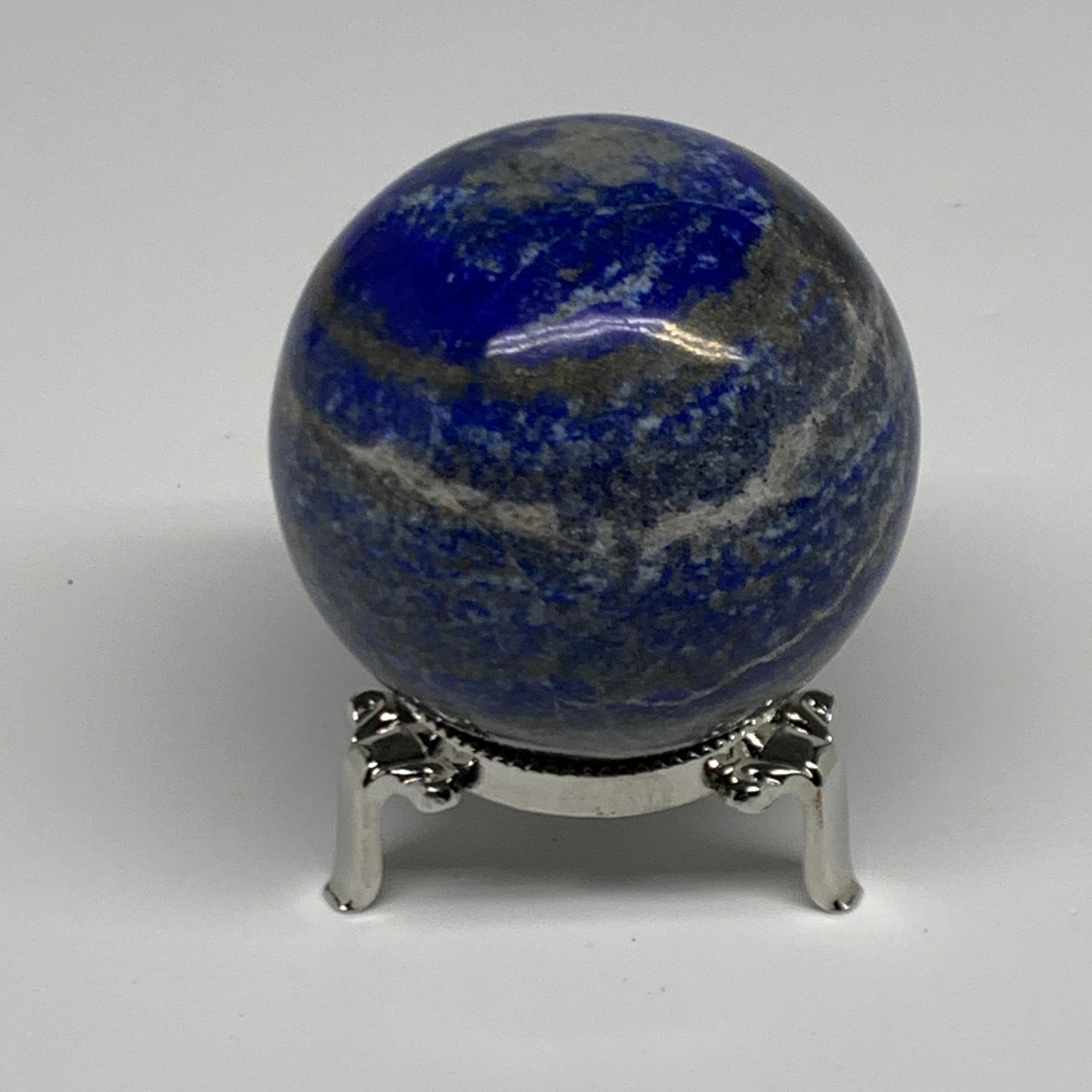 0.84 lbs,2.4"(61mm), Lapis Lazuli Sphere Ball Gemstone @Afghanistan, B33122