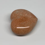 0.67 lbs, 2.9"x3.2"x1.5", Pink Peach Moonstone Heart Crystal Polished, B30999
