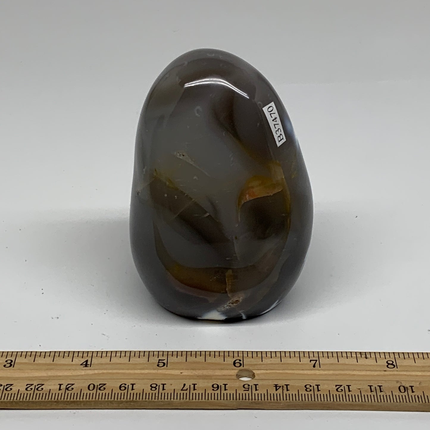 1.16 lbs, 3.7"x2.6"x2.3" Orca Agate Freeform Reiki Energy Crystal Reiki, B37470