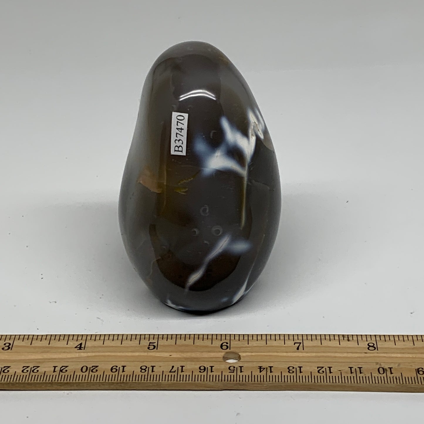 1.16 lbs, 3.7"x2.6"x2.3" Orca Agate Freeform Reiki Energy Crystal Reiki, B37470