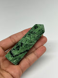 91.2g, 3.2"x0.8", Natural Ruby Zoisite Tower Point Obelisk @India, B31440