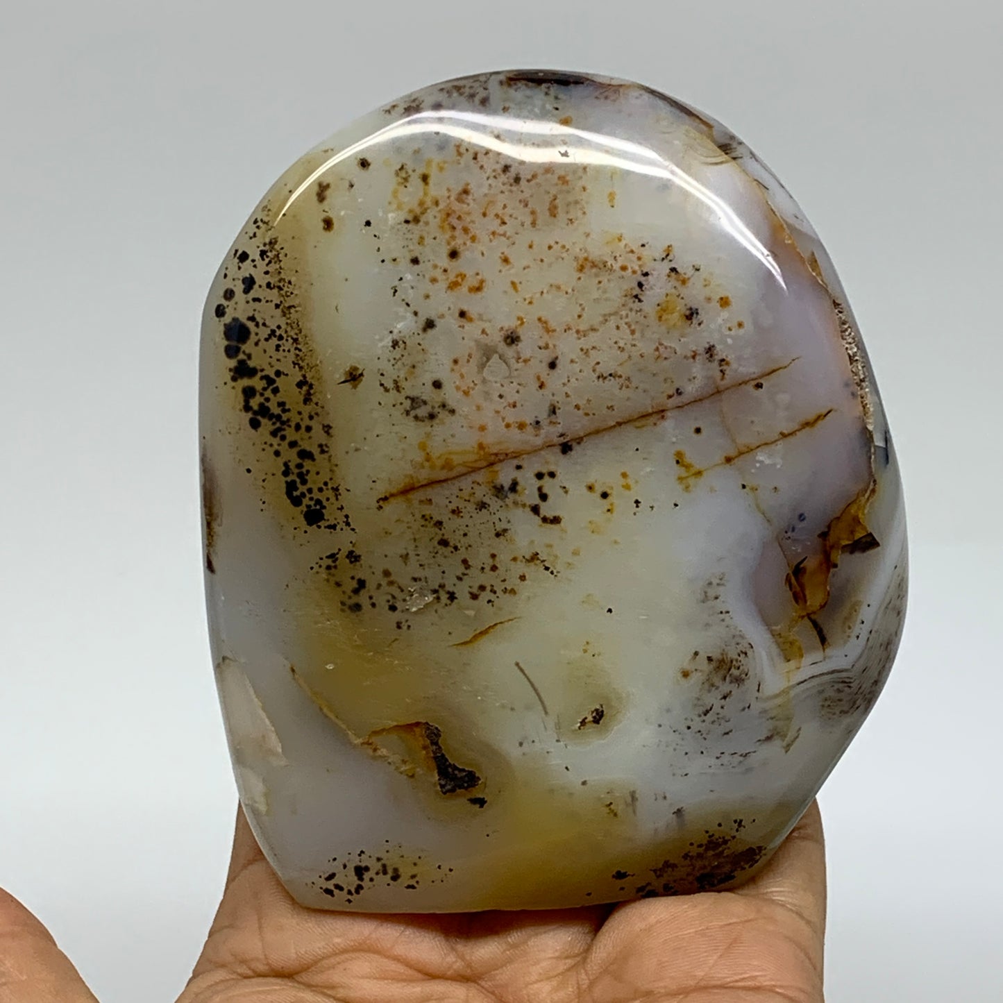 0.81 lbs, 4"x3.4"x1" Dendrite Agate Freeform Reiki Energy Crystal, B37472