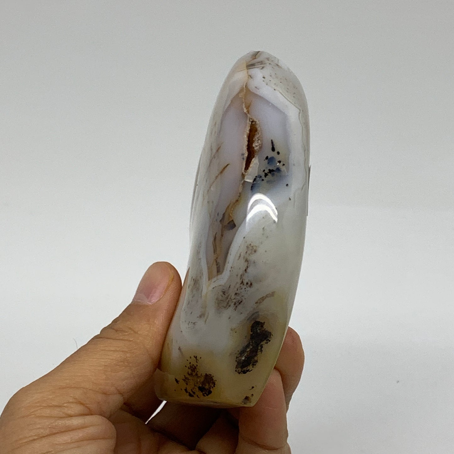 0.81 lbs, 4"x3.4"x1" Dendrite Agate Freeform Reiki Energy Crystal, B37472