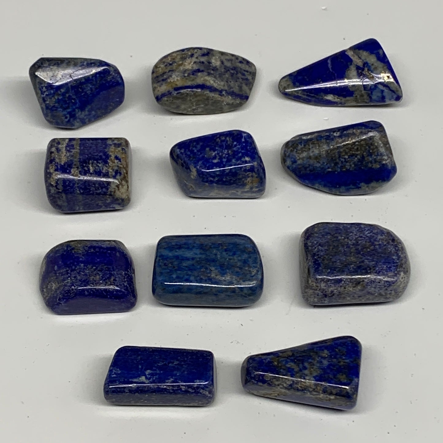 118.6g,0.8"-1.1", 11pcs, Natural Lapis Lazuli Tumbled Stone @Afghanistan, B30271