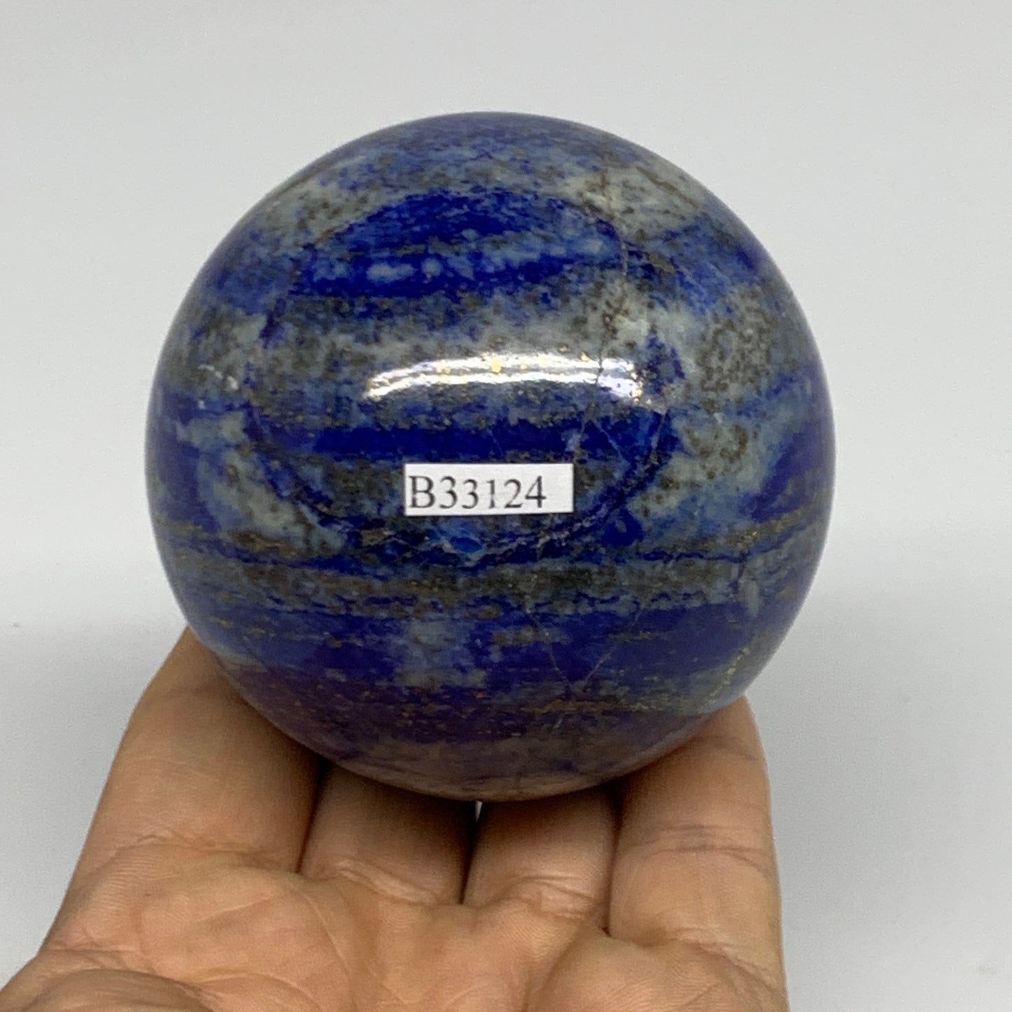 1.19 lbs,2.8"(70mm), Lapis Lazuli Sphere Ball Gemstone @Afghanistan, B33124