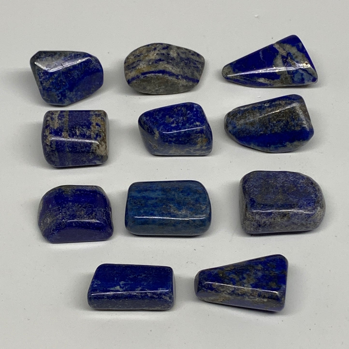 118.6g,0.8"-1.1", 11pcs, Natural Lapis Lazuli Tumbled Stone @Afghanistan, B30271