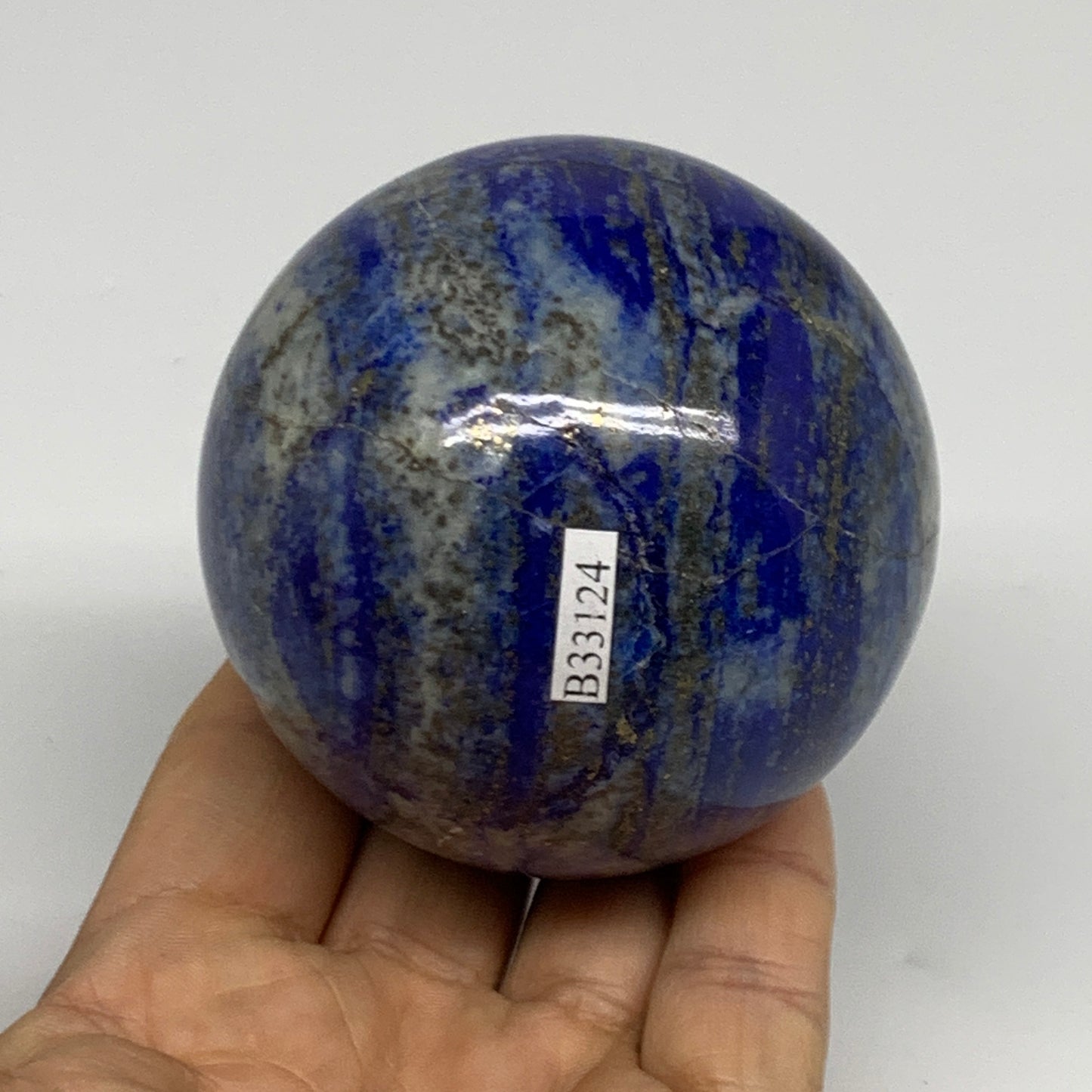 1.19 lbs,2.8"(70mm), Lapis Lazuli Sphere Ball Gemstone @Afghanistan, B33124