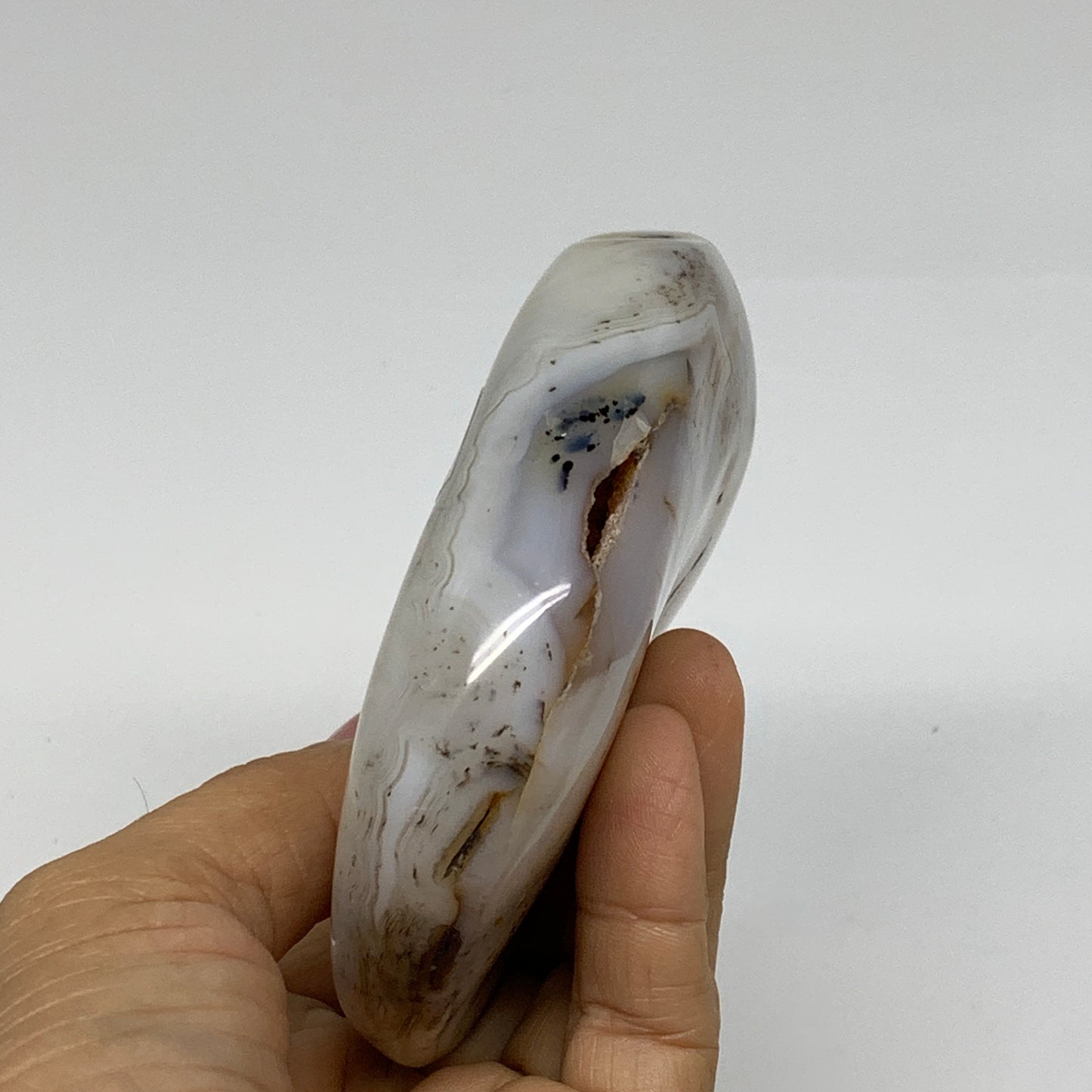0.81 lbs, 4"x3.4"x1" Dendrite Agate Freeform Reiki Energy Crystal, B37472