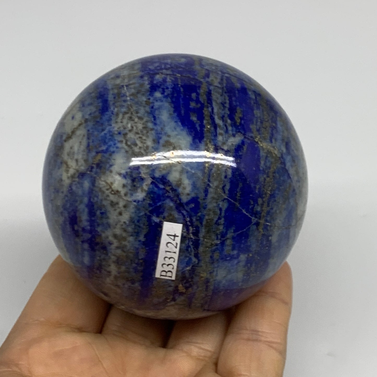 1.19 lbs,2.8"(70mm), Lapis Lazuli Sphere Ball Gemstone @Afghanistan, B33124