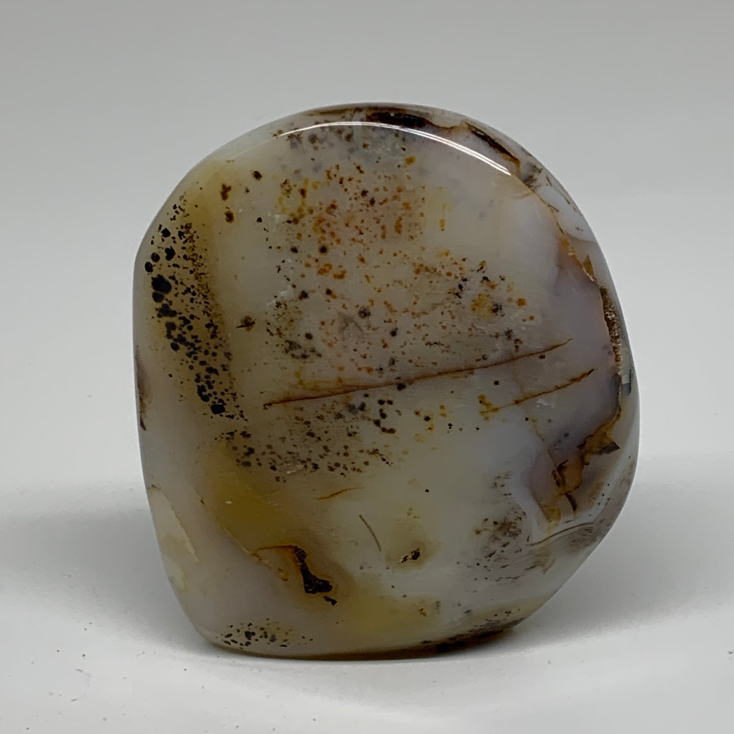 0.81 lbs, 4"x3.4"x1" Dendrite Agate Freeform Reiki Energy Crystal, B37472