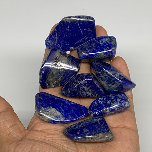 130.6g,1.2"-1.7", 8pcs, Natural Lapis Lazuli Tumbled Stone @Afghanistan, B30272