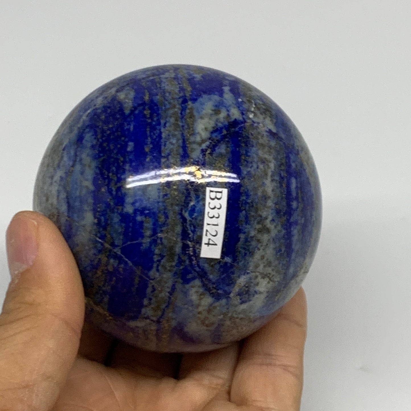 1.19 lbs,2.8"(70mm), Lapis Lazuli Sphere Ball Gemstone @Afghanistan, B33124