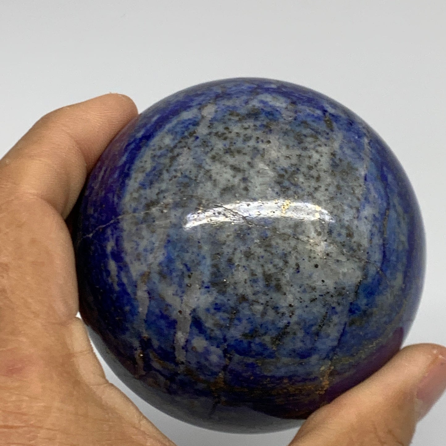 1.19 lbs,2.8"(70mm), Lapis Lazuli Sphere Ball Gemstone @Afghanistan, B33124