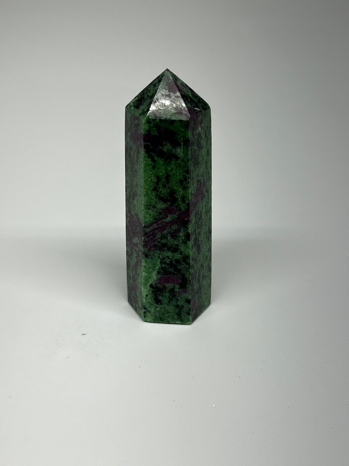 141.5g, 3.4"x1", Natural Ruby Zoisite Tower Point Obelisk @India, B31442