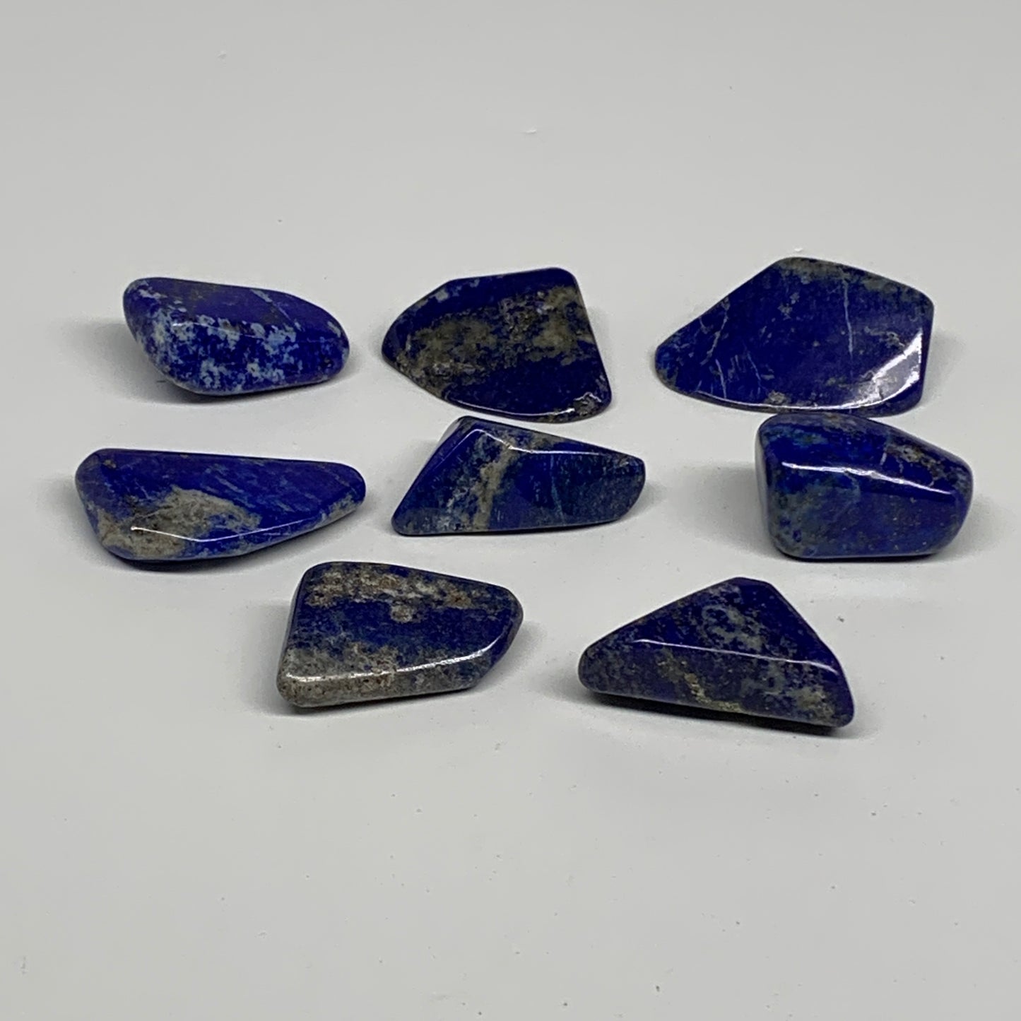 130.6g,1.2"-1.7", 8pcs, Natural Lapis Lazuli Tumbled Stone @Afghanistan, B30272