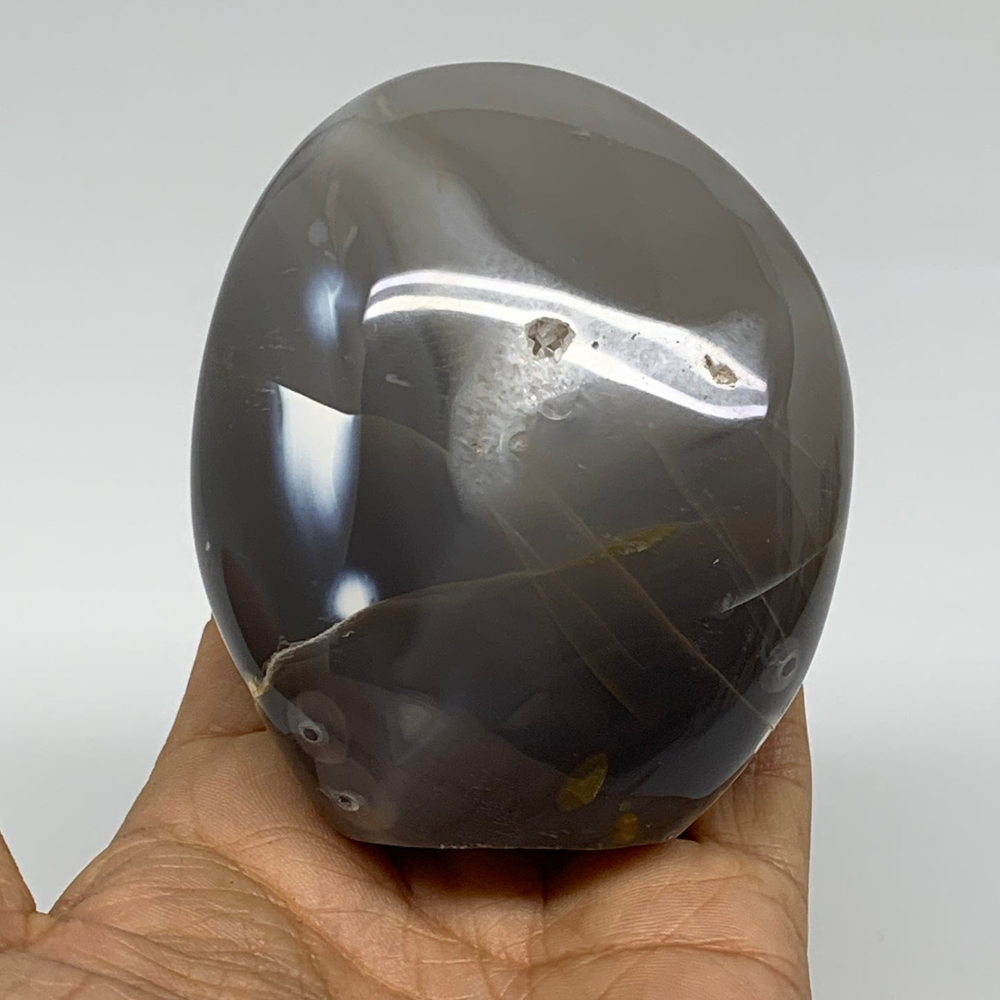 0.93 lbs, 3.2"x2.8"x2.1" Orca Agate Freeform Reiki Energy Crystal, B37473