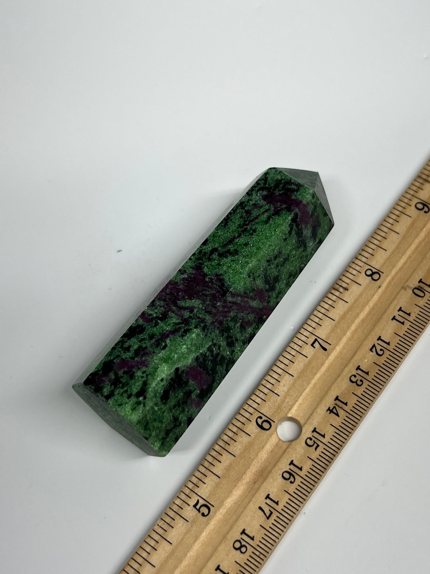 141.5g, 3.4"x1", Natural Ruby Zoisite Tower Point Obelisk @India, B31442