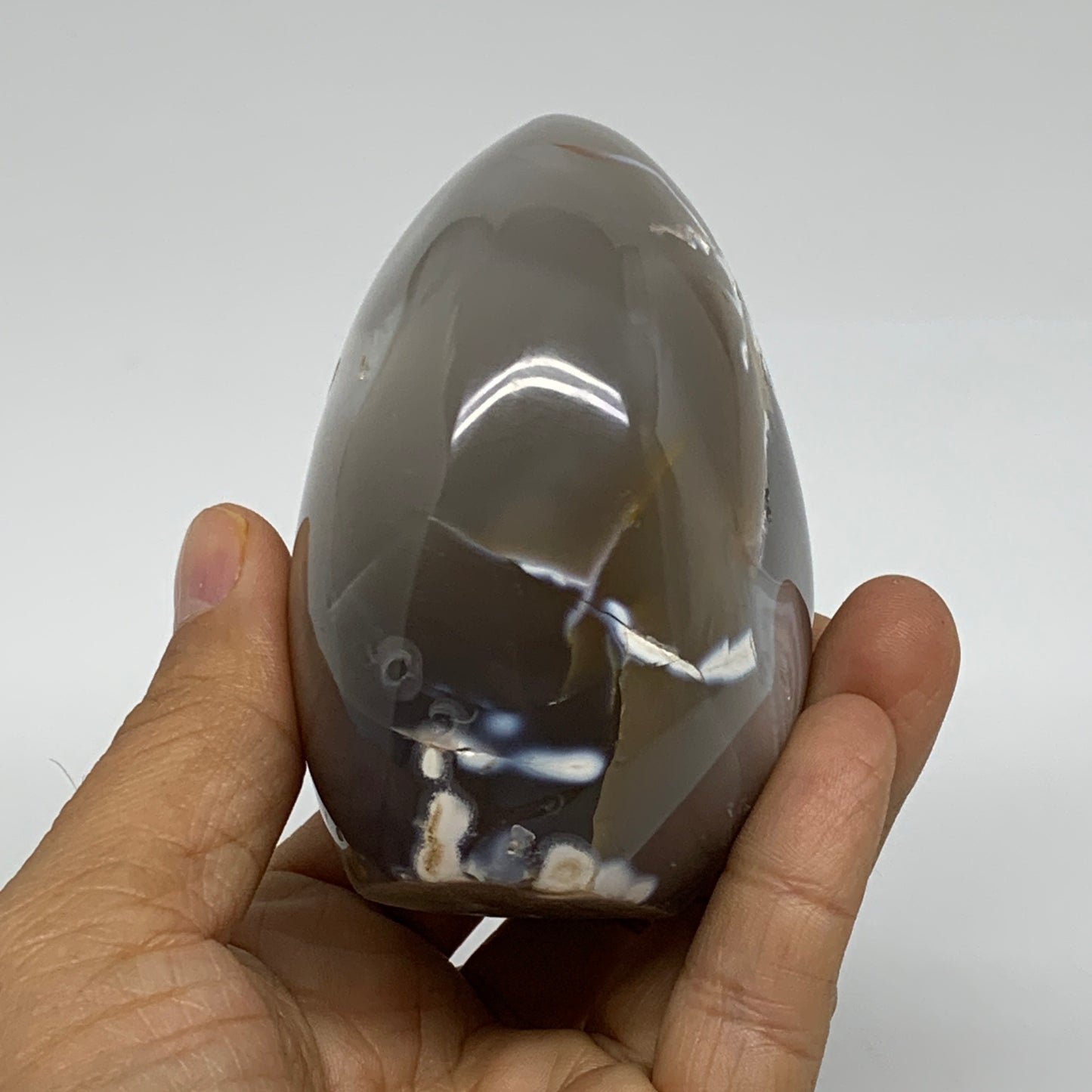 0.93 lbs, 3.2"x2.8"x2.1" Orca Agate Freeform Reiki Energy Crystal, B37473