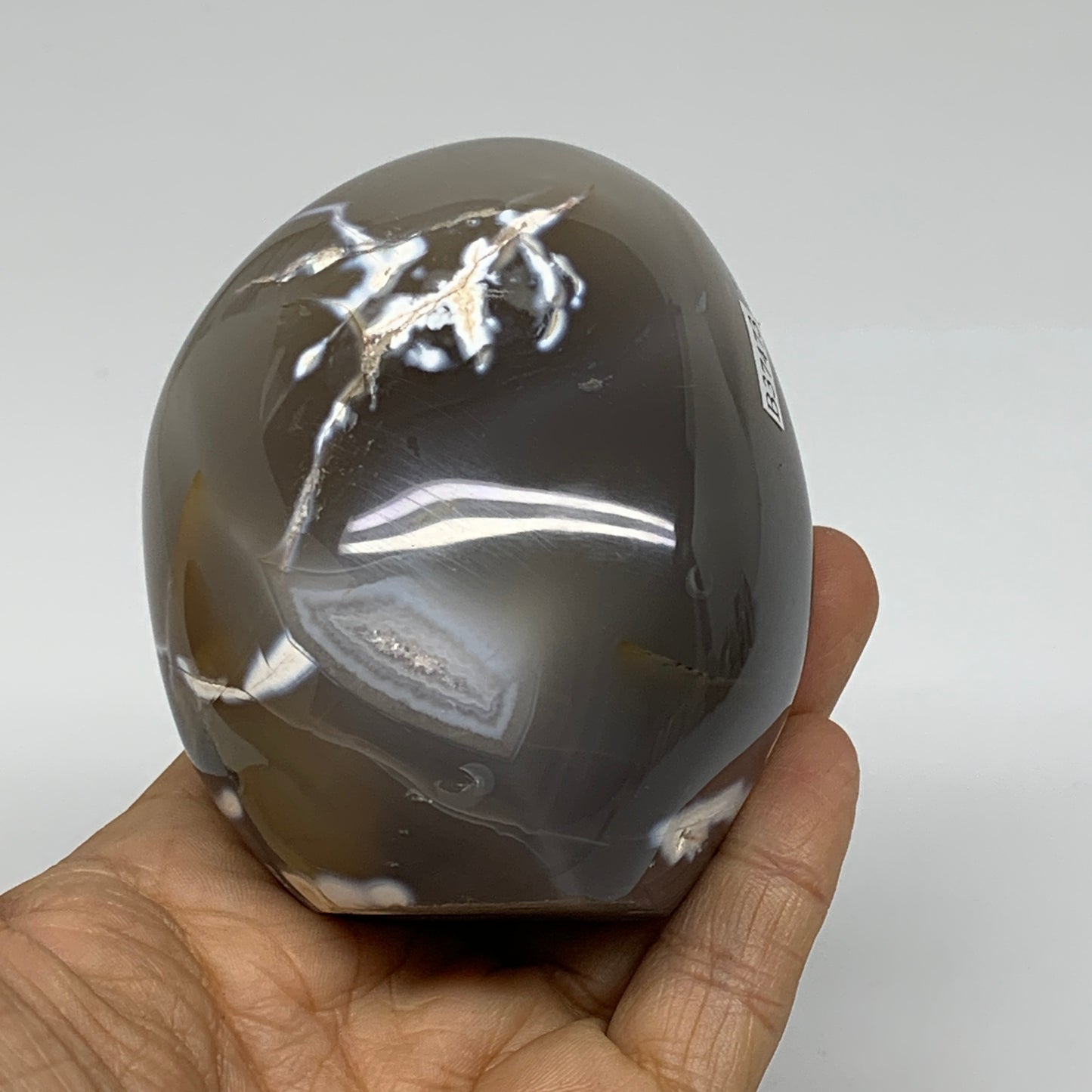 0.93 lbs, 3.2"x2.8"x2.1" Orca Agate Freeform Reiki Energy Crystal, B37473