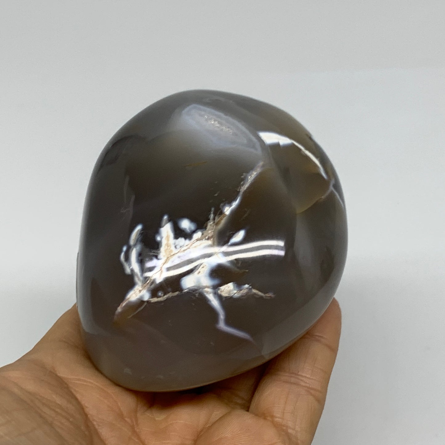 0.93 lbs, 3.2"x2.8"x2.1" Orca Agate Freeform Reiki Energy Crystal, B37473