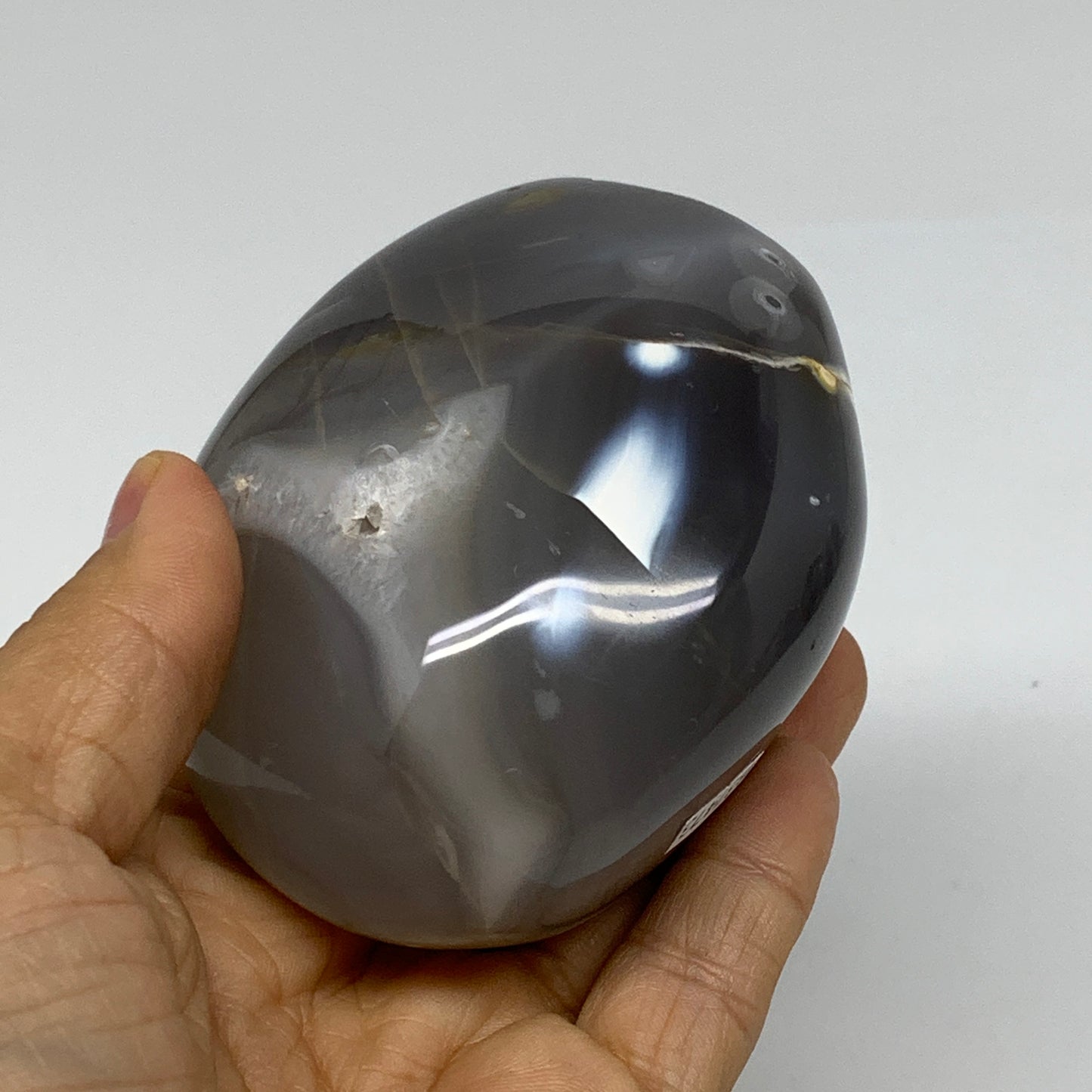 0.93 lbs, 3.2"x2.8"x2.1" Orca Agate Freeform Reiki Energy Crystal, B37473