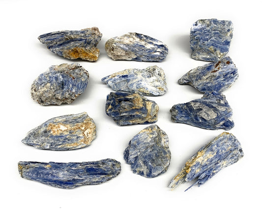 2.2 lbs, 1.7"-3.5", 12pcs, Rough Raw Blue Kyanite Minerals Specimens,B28795