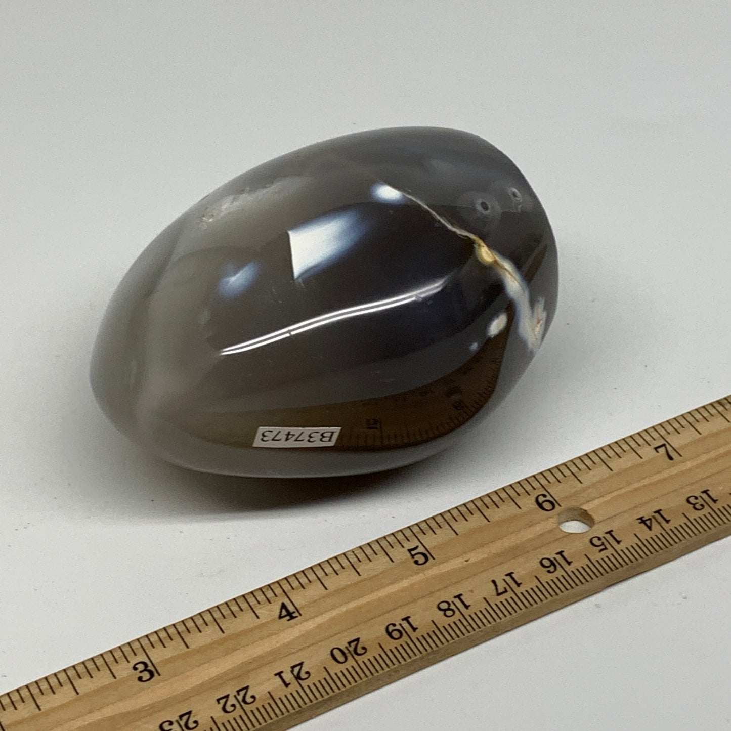 0.93 lbs, 3.2"x2.8"x2.1" Orca Agate Freeform Reiki Energy Crystal, B37473